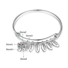 Load image into Gallery viewer, Pulsera personalizada de acero inoxidable con etiquetas de nombre grabadas para mujer