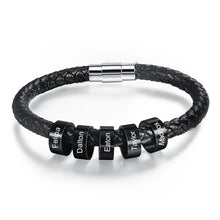 Load image into Gallery viewer, Pulsera de cuero personalizada para hombre