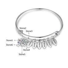 Load image into Gallery viewer, Pulsera personalizada de acero inoxidable con etiquetas de nombre grabadas para mujer
