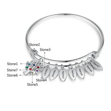 Load image into Gallery viewer, Pulsera personalizada de acero inoxidable con etiquetas de nombre grabadas para mujer