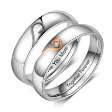 Load image into Gallery viewer, Anillos de Compromiso con grabado de nombre para hombres y mujeres